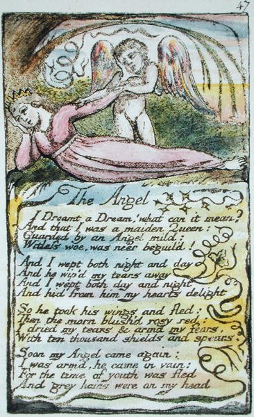 The Angel, plate 47 (Bentley 41) from Songs of Innocence and of Experience (Bentley Copy L) 1789-94 by William Blake
